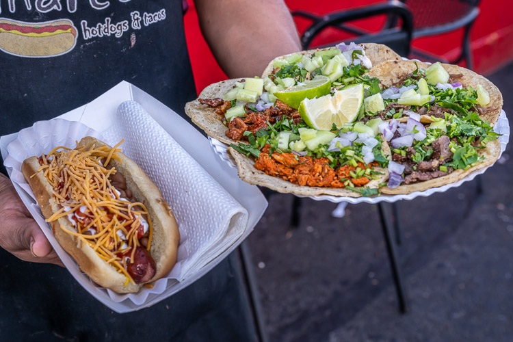 Mexican food on display